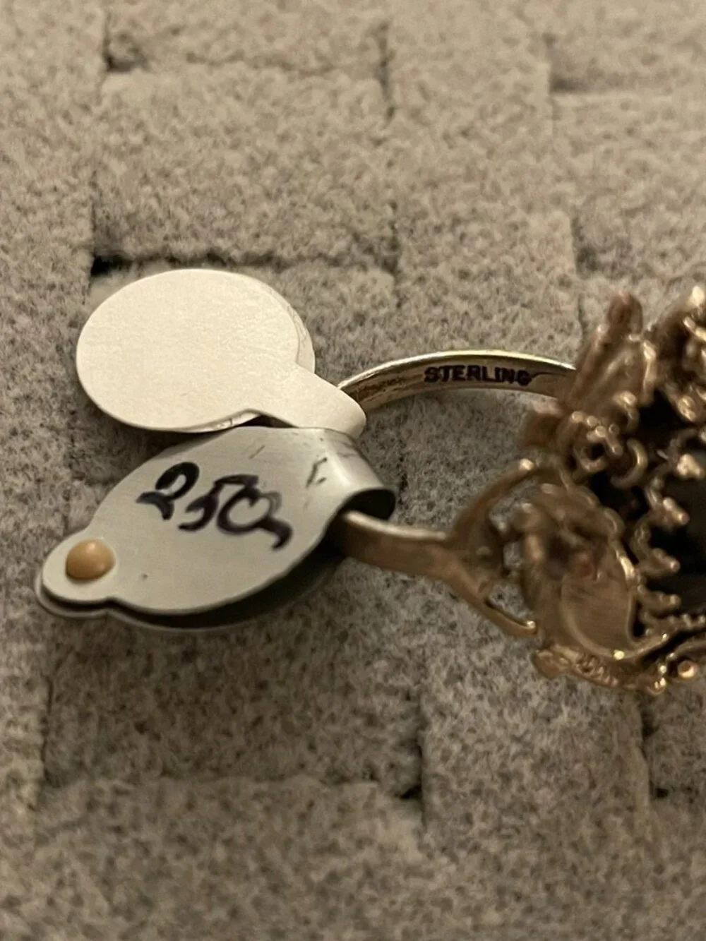 NWT Vintage Sterling Silver Ring Size 6 Handmade Gemstone Bob Stringer Y2K $250
